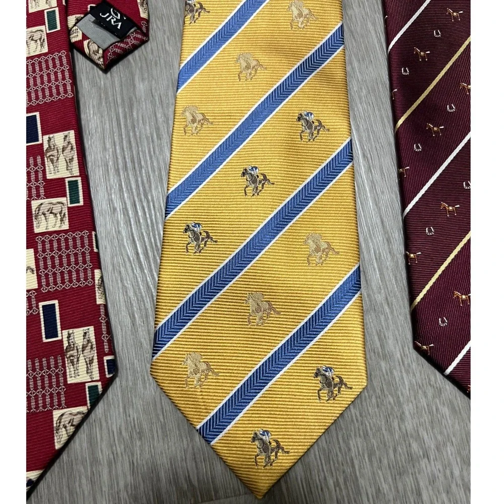Nippon Derby Horse Racing Ties Lot 3 65th 77th‎ 84th Special Edition Equestrian